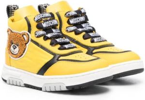 Moschino Kids Teddy Bear high-top sneakers Yellow