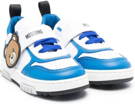 Moschino Kids Teddy Bear lace-up sneakers Blue