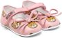 Moschino Kids Teddy Bear leather ballerina shoes Pink - Thumbnail 1