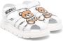 Moschino Kids Teddy bear leather caged sandals White - Thumbnail 1