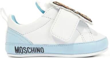 Moschino Kids Teddy Bear leather pre-walkers White
