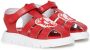 Moschino Kids Teddy Bear leather sandals Red - Thumbnail 1