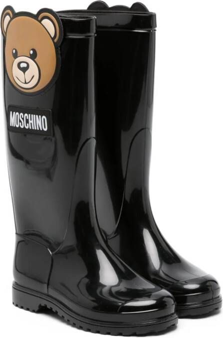 Moschino Kids Teddy Bear-motif boots Black