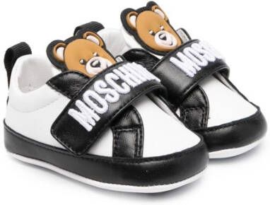 Moschino Kids Teddy Bear motif leather pre-walkers White