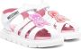 Moschino Kids Teddy Bear-patch caged sandals White - Thumbnail 1