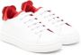 Moschino Kids Teddy Bear patch leather sneakers White - Thumbnail 1