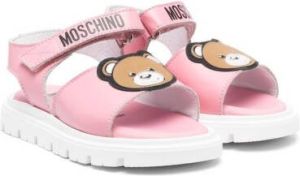 Moschino Kids Teddy Bear-patch sandals Pink