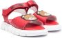 Moschino Kids Teddy Bear-patch sandals Red - Thumbnail 1