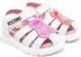 Moschino Kids teddy bear-patch sandals White - Thumbnail 1