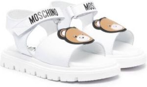 Moschino Kids Teddy Bear-patch sandals White