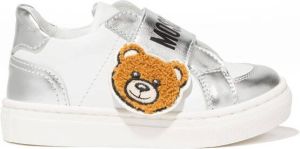 Moschino Kids teddy bear patch sneakers Silver
