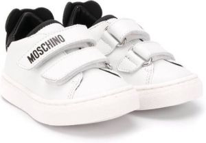 Moschino Kids teddy bear patch sneakers White