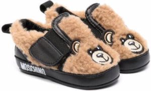 Moschino Kids Teddy Bear sheepskin shoes Neutrals