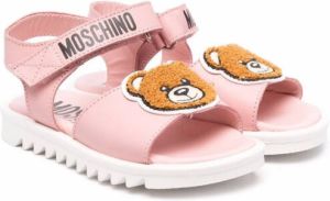 Moschino Kids teddy bear strap sandals Pink