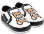 Moschino Kids Teddy bear touch-strap leather sneakers White - Thumbnail 1