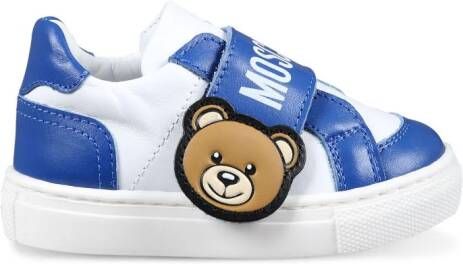 Moschino Kids Teddy Bear two-tone sneakers Blue