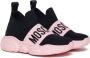 Moschino Kids Teddy logo-print sock sneakers Black - Thumbnail 1