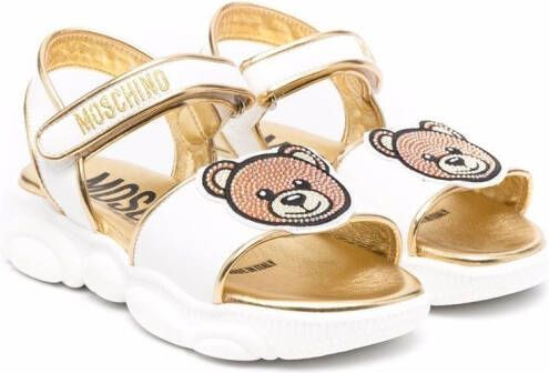 Moschino Kids Teddy-motif sandals White