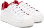 Moschino Kids Teddy-patch contrast-trim leather sneakers White - Thumbnail 1