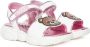 Moschino Kids Teddy-patch leather sandals White - Thumbnail 1