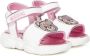 Moschino Kids Teddy-patch leather sandals White - Thumbnail 1