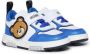 Moschino Kids Teddy-patch leather sneakers Blue - Thumbnail 1