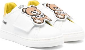 Moschino Kids Teddy-patch low-top sneakers White