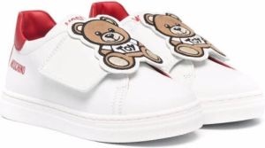 Moschino Kids Teddy patch low-top sneakers White