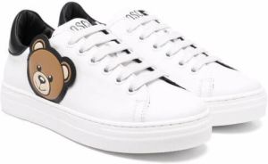 Moschino Kids teddy-patch low-top sneakers White