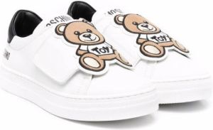 Moschino Kids Teddy-patch sneakers White