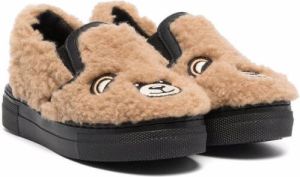 Moschino Kids Toy bear low-top sneakers Brown