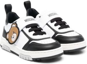 Moschino Kids Toy-Bear patch low-top sneakers White