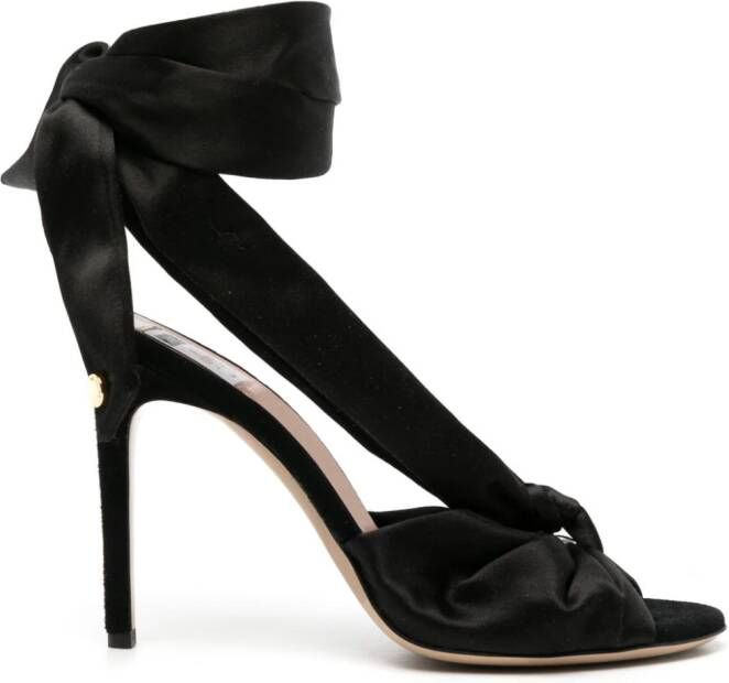 Moschino knot-detailing satin sandals Black
