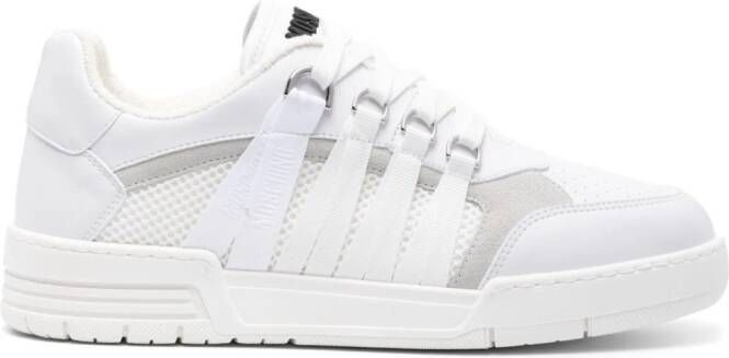 Moschino lace-detailed panelled trainers White