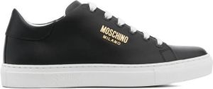 Moschino leather low-top sneakers Black