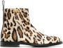 Moschino leopard-print leather boots Brown - Thumbnail 1