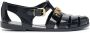 Moschino lettering logo jelly sandals Black - Thumbnail 1