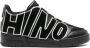 Moschino logo-appliqué leather sneakers Black - Thumbnail 1
