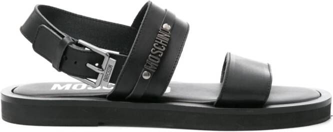 Moschino logo-appliqué sandals Black
