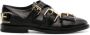 Moschino logo-buckle leather monk shoes Black - Thumbnail 1