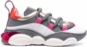 Moschino logo colour-block sneakers White