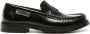 Moschino logo-debossed leather loafers Black - Thumbnail 1