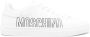 Moschino logo-debossed leather sneakers White - Thumbnail 1