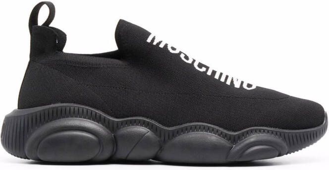 Moschino logo-detail Teddy sneakers Black