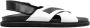 Moschino logo-embossed criss-cross sandals White - Thumbnail 1
