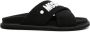 Moschino logo-embossed crossover-strap sandals Black - Thumbnail 1