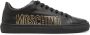 Moschino logo-debossed leather sneakers Black - Thumbnail 1