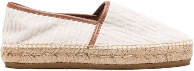 Moschino logo-jacquard canvas espadrilles Neutrals