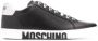 Moschino logo leather sneakers Black - Thumbnail 1