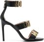 Moschino logo-letter leather sandals Black - Thumbnail 1